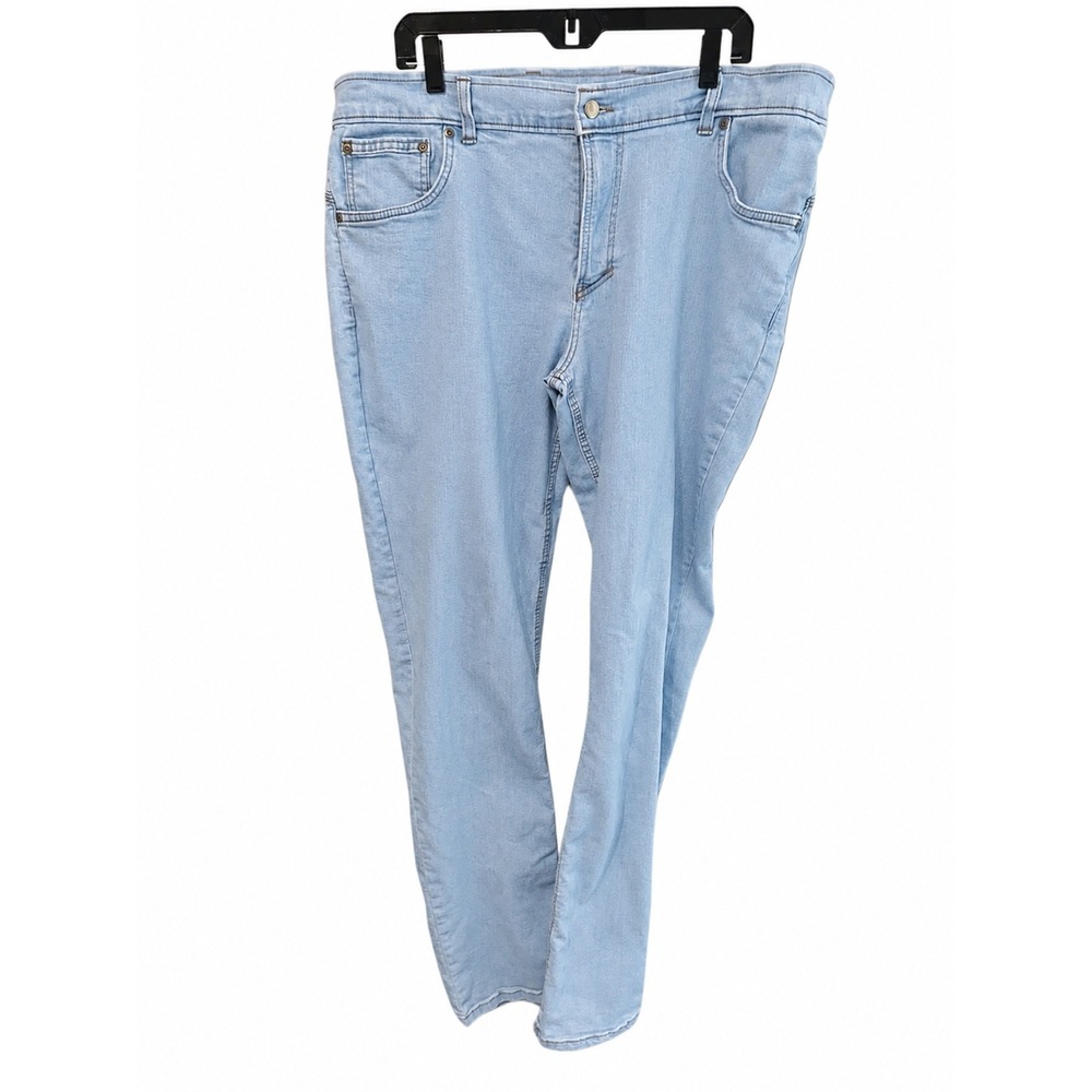 Origin Relaxed Jeans Mens 36x36 Light Wash EUC Made in USA Stretch Denim